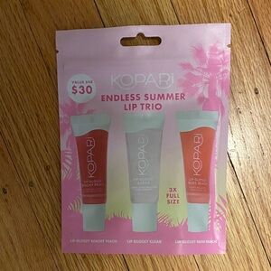 Kopari Endless Summer Lip Trio - Peach, Clear & Nude Beach NEW